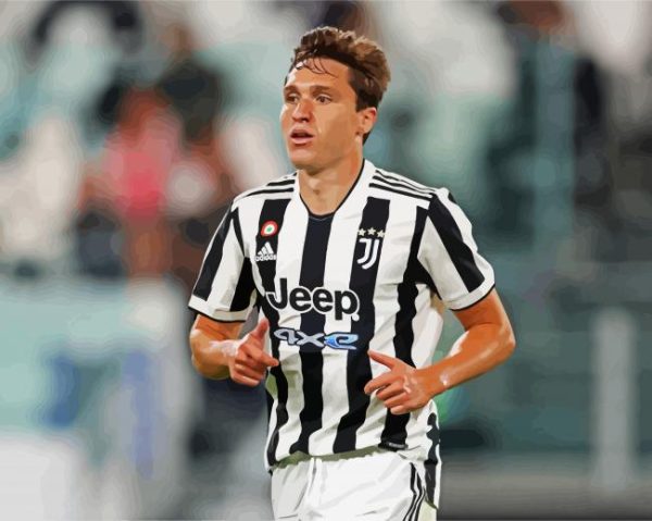 Federico Chiesa Soccer Player paint by numbers