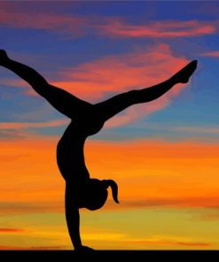 Girl Doing Gymnastic Paint By Number