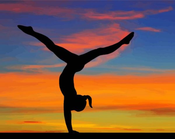 Girl Doing Gymnastic Paint By Number