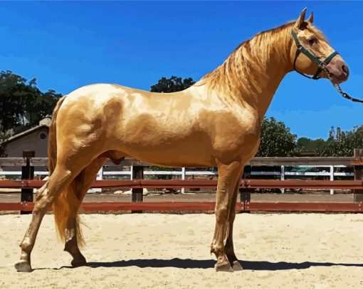 Golden Andalusian paint by numbers