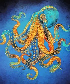 Golden Octopus paint by numbers