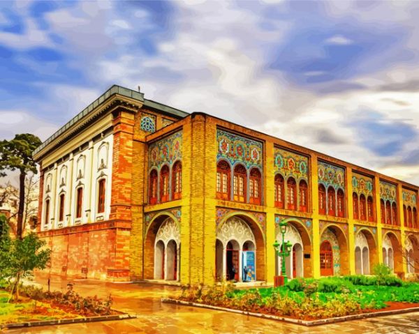 Golestan Palace Tehran paint by numbers