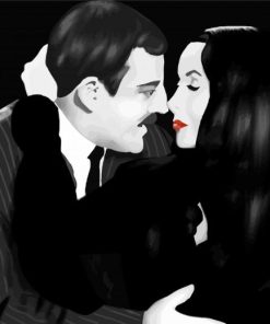 Gomez And Morticia Addams Paint By Number