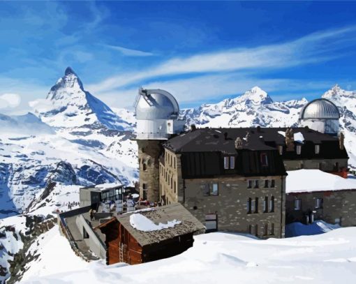 Gornergrat Zermatt paint by numbers