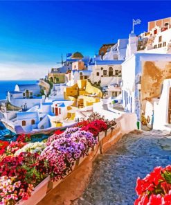 Greece Thira City Paint By Number