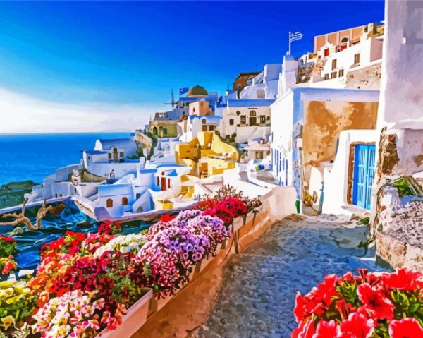 Greece Thira City Paint By Number