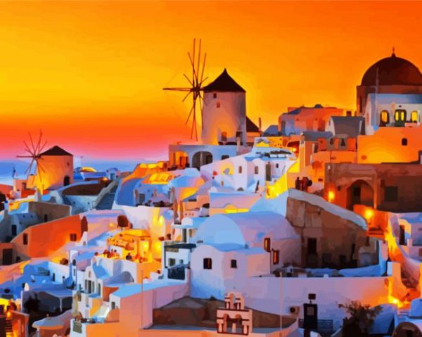 Greece Thira Santorini Paint By Number