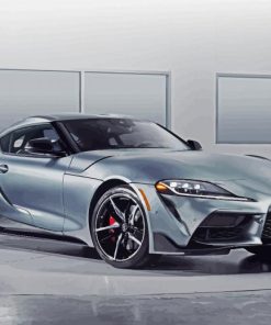 Grey Toyota Supra Car paint by numbers