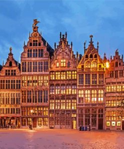 Guild Houses Belgium Antwerp Paint By Number