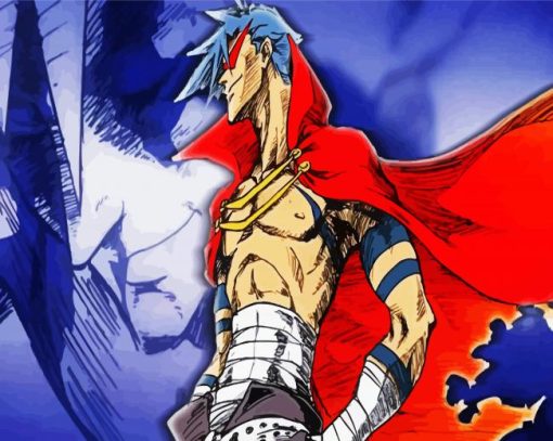 Gurren Lagann Kamina paint by numbers