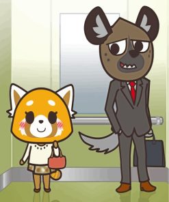 Haida And Retsuko Aggretsuko Paint By Number