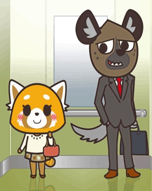 Haida And Retsuko Aggretsuko Paint By Number