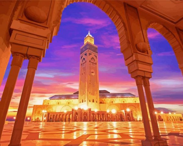 Hassan II Mosque Casablanca Morocco Paint By Number