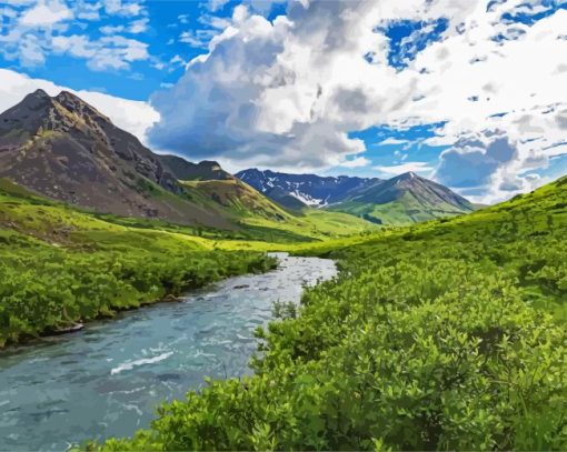 Hatcher Pass Alaska paint by numbers