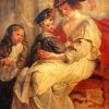 Helena Fourment with Children by Rubens paint by numbers