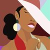 Illustration African Girl In Hat Paint By Number