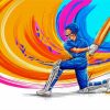 Illustration Cricket paint by numbers