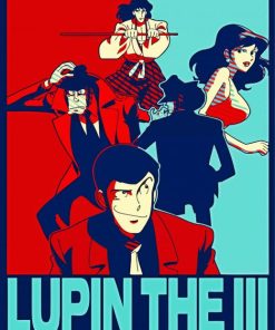 Illustration Lupin III Poster paint by numbers