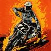 Illustration Of Motocross Racing Paint By Number