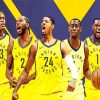 Indiana Pacers Basketball Players paint by numbers