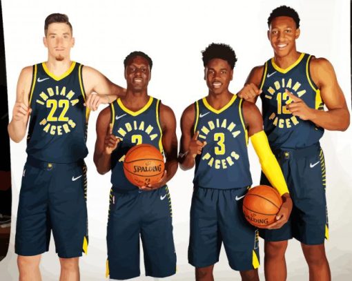 Indiana Pacers Players paint by numbers