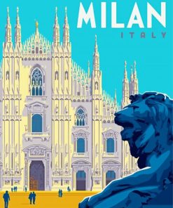 Italy Milan Poster paint by numbers