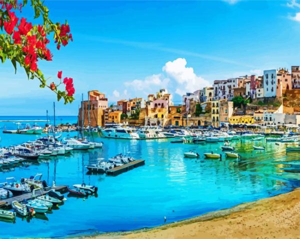 Italy Palermo Island paint by numbers