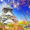 Japan Osaka Castle paint by numbers