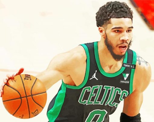 Jayson Tatum Basketball Player paint by numbers