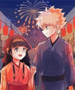 Killua and Alluka paint by numbers