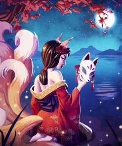 Kitsune Misaki paint by numbers