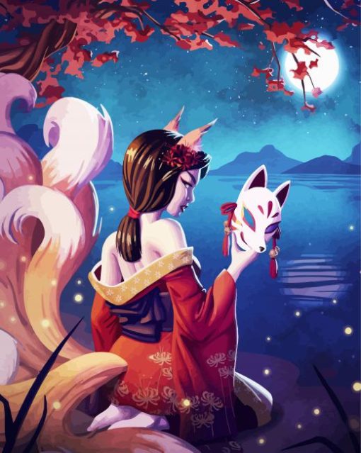 Kitsune Misaki paint by numbers