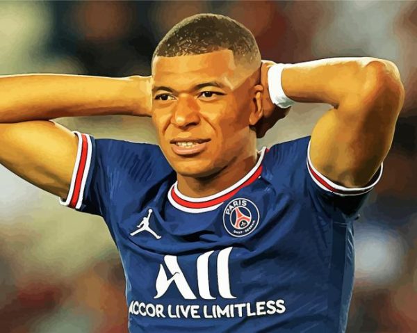 Kylian Mbappé paint by numbers