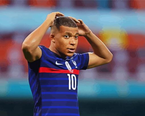 Kylian Mbappé The Football Player paint by numbers