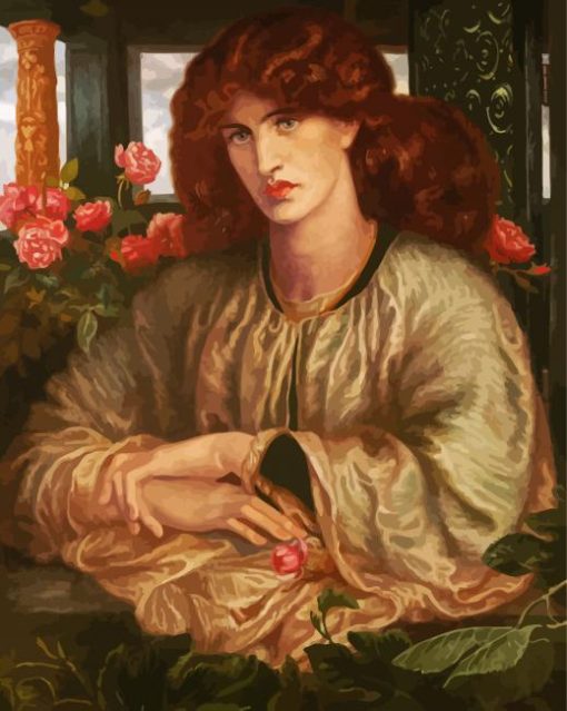 La Donna Della Finestra Rossetti paint by numbers