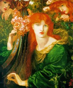 La Ghirlandata by Rossetti paint by numbers