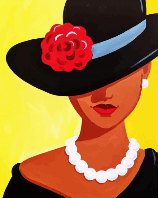 Lady In Hat Paint By Number