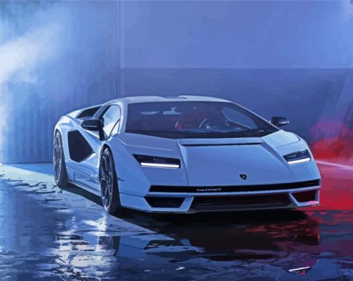 Lamborghini Countach paint by numbers