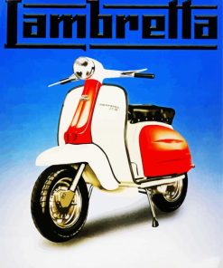 Lambretta Scooter paint by numbers