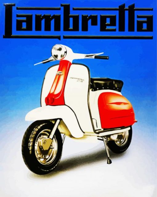 Lambretta Scooter paint by numbers