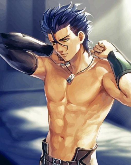 Lancer Fate Zero Anime paint by numbers