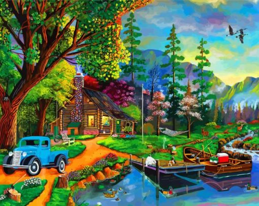 Landscape Paradise paint by numbers