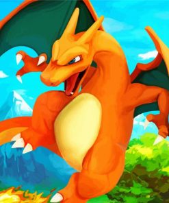 Lizardon Charizard paint by numbers