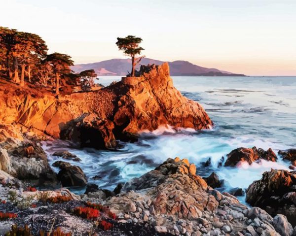 Lone Cypress Monterey California Paint By Number