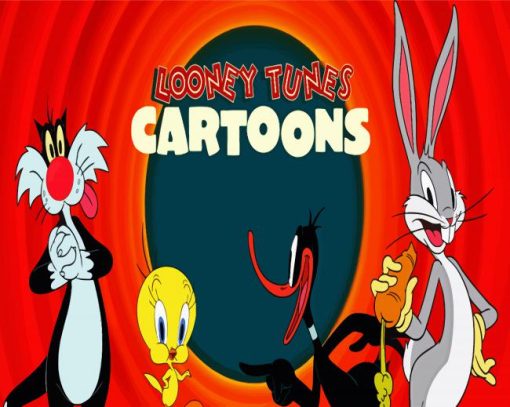 Looney Tunes Cartoon Poster Paint By Number