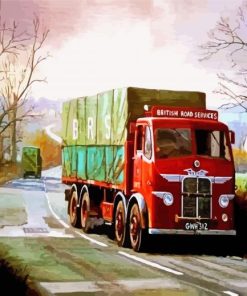 Lorry On Road Paint By Number