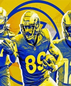 Los Angeles Rams American Football Players paint by numbers