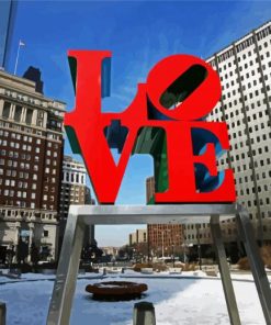 Love Sculpture Philadelphia paint by numbers