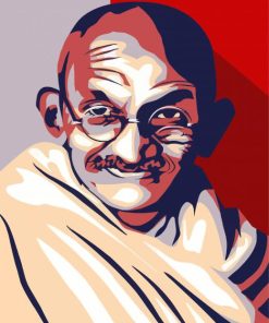 Mahatma Gandhi Pop Art paint by numbers