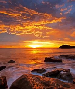 Manly Beach At Sunset Paint By Number